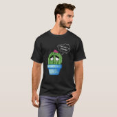 Ik ben geen knuffelaar T-shirt droevige cactus in (Voorkant volledig)