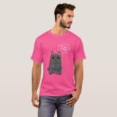 Ik ben geen knuffelende T-shirt verveelde kat sarc (Voorkant volledig)