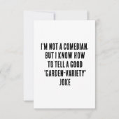 Ik ben geen komiek, maar ik weet hoe ik een goede  bedankkaart (Voorkant)