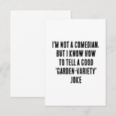 Ik ben geen komiek, maar ik weet hoe ik een goede  bedankkaart (Voorkant / Achterkant)