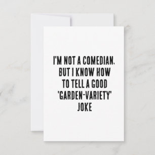 Ik ben geen komiek, maar ik weet hoe ik een goede  bedankkaart