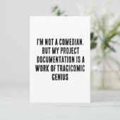 Ik ben geen komiek, maar mijn projectdocumentatie bedankkaart (Staand voorkant)
