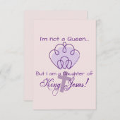 Ik ben geen koningin kaart (Voorkant / Achterkant)