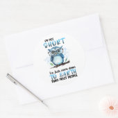 Ik ben geen kort sarcasme grappig ronde sticker (Envelop)