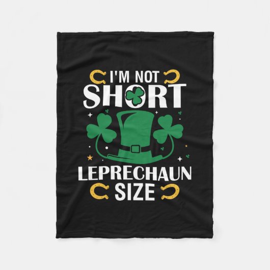 Ik ben geen korte Leprechaun. Fleece Deken (Voorkant)