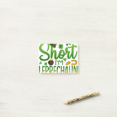 Ik ben geen korte Leprechaun-grootte St Patrick's  Post-it® Notes (Op bureau)