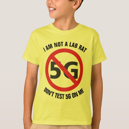 Ik ben geen labrat, test geen 5G op me T-shirt (Voorkant)