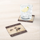 Ik ben geen lelijke wildebeest foto met tekst kartonnen onderzetters (Insitu)