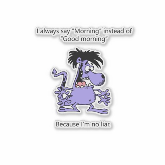 Ik ben geen leugenaar sticker (Voorkant)