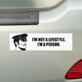 Ik ben geen levensstijl. Ik ben een persoon. Bumpersticker (Op auto)