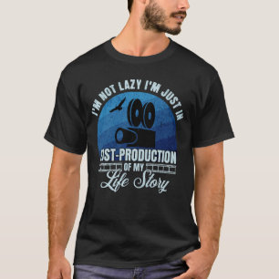 Ik ben geen luie grappige filmmaker en cameraliefh t-shirt
