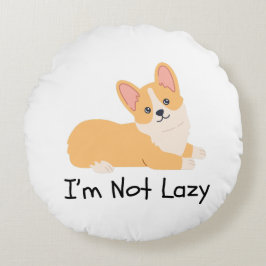 Ik ben geen luie hondenmemes Accent Pillow Rond Kussen