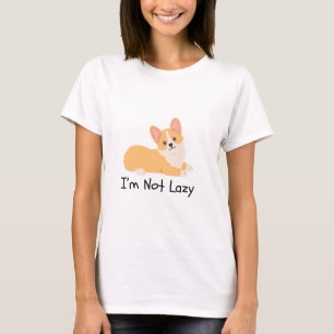 Ik ben geen luie hondenmemes t-shirt