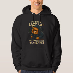 Ik ben geen luie kat, ik ben een grappige programm hoodie