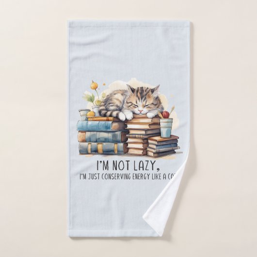 Ik ben geen luie schattige kat bad handdoek (Handdoek)