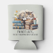 Ik ben geen luie schattige kat blikjeskoeler (Achterkant)