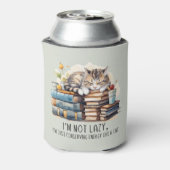 Ik ben geen luie schattige kat blikjeskoeler (Blikje Achterkant)