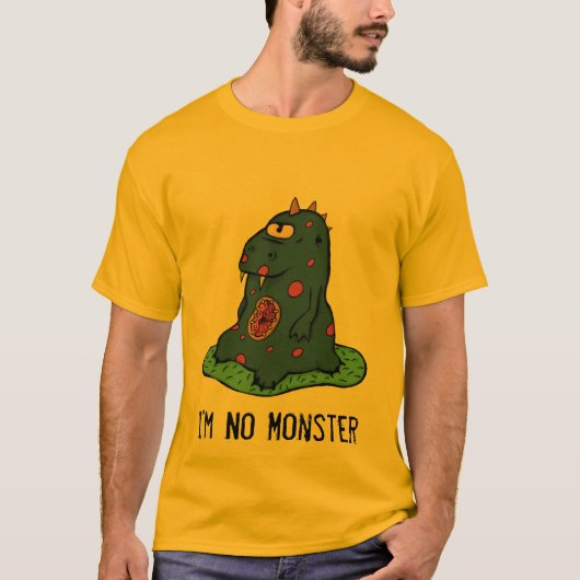 Ik ben geen Monster 19 tekstversie T-shirt (Voorkant)