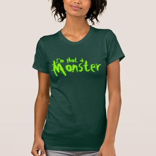 Ik ben geen Monster Halloween T-shirt (Voorkant)