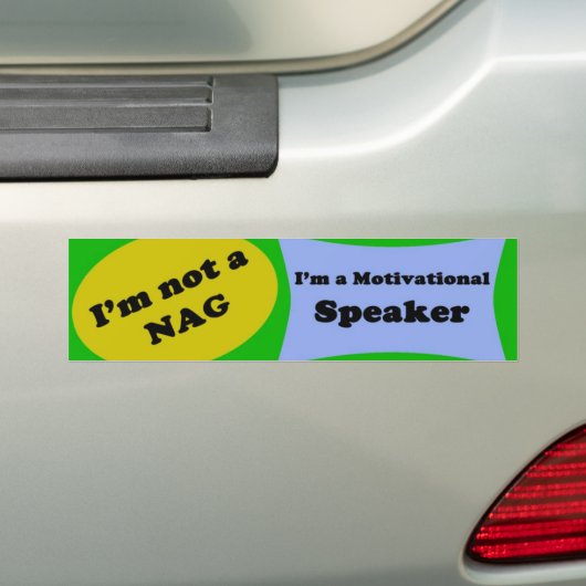 Ik ben geen NAG Bumpersticker (Op auto)