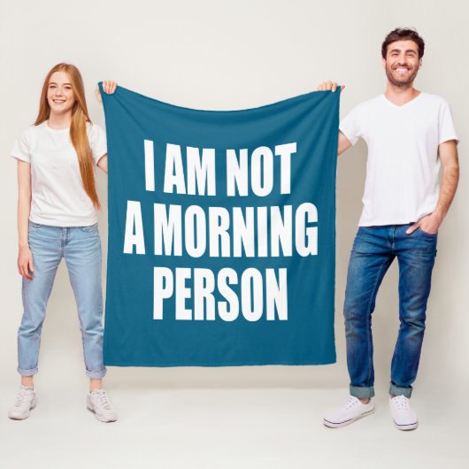 Ik ben geen ochtendmens fleece deken (In situ)