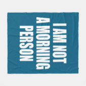 Ik ben geen ochtendmens fleece deken (Voorkant (Horizontaal))