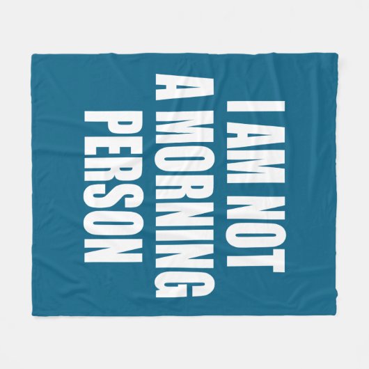 Ik ben geen ochtendmens fleece deken (Voorkant (Horizontaal))