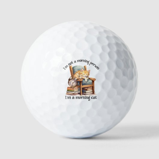 Ik ben geen ochtendmens golfballen (Voorkant)