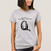 Ik ben geen ochtendmens grappig kat shirt voor vro (Voorkant)