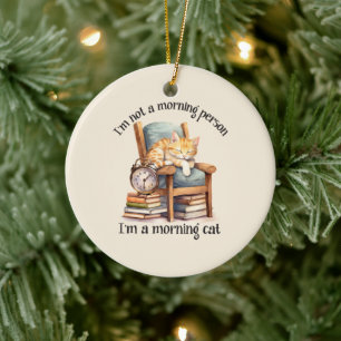Ik ben geen ochtendmens keramisch ornament