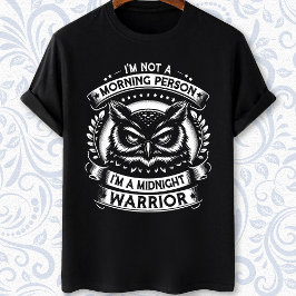 Ik ben geen ochtendmens nachtmens uil t-shirt