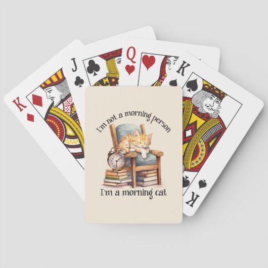 Ik ben geen ochtendmens pokerkaarten (Achterkant)
