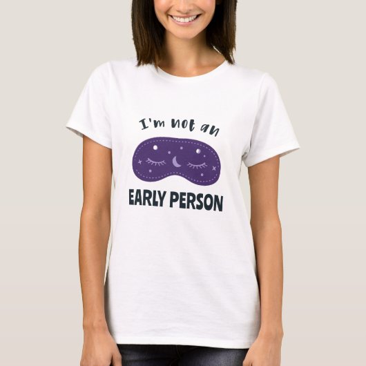 Ik ben geen ochtendmens t-shirt (Voorkant)