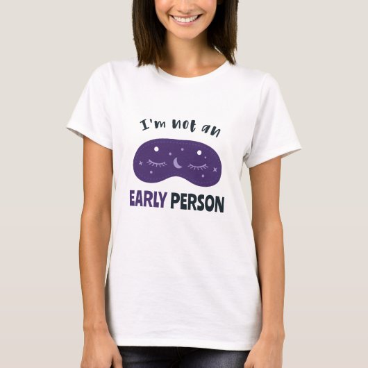 Ik ben geen ochtendmens t-shirt (Voorkant)