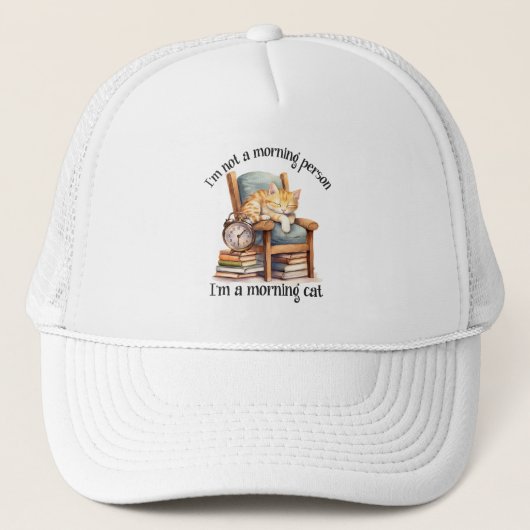 Ik ben geen ochtendmens trucker pet (Voorkant)