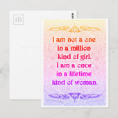 Ik ben geen one - positieve quotes briefkaart (Voorkant / Achterkant)