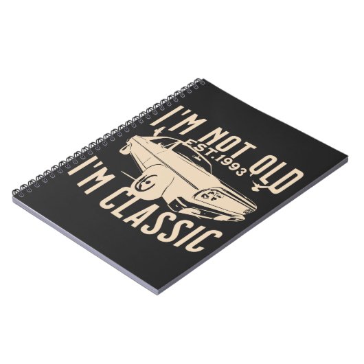 Ik ben geen oude Im klassieke moderne zwarte liefh Notitieboek (Linkerzijde)