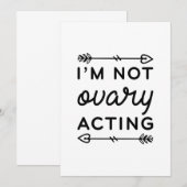 Ik ben geen ovariële Actie Bedankkaart (Voorkant / Achterkant)