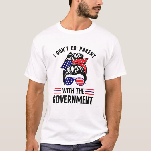 Ik ben geen partner van de overheid, grappige oude t-shirt (Voorkant)