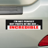 Ik ben geen perfecte Bumpersticker (Op auto)