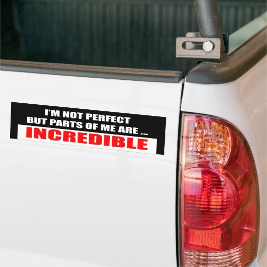 Ik ben geen perfecte Bumpersticker (Op Truck)