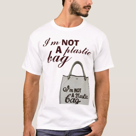 IK BEN GEEN plastic tas T-shirt (Voorkant)