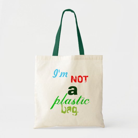 Ik ben geen plastic tas - tas (Voorkant)