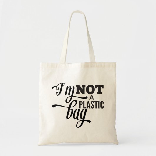 ik ben geen plastic zak - Spread Awareness Tote Bag (Voorkant)