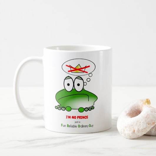 Ik ben geen prins. Alleen een FROG Koffiemok (Met donut)