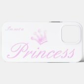 Ik ben geen prinses - girly iPhone Case - (Achterkant (horizontaal))