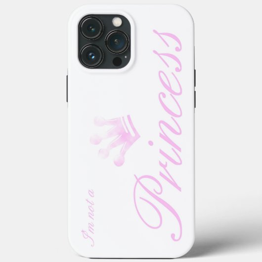 Ik ben geen prinses - girly iPhone Case - (Achterkant)