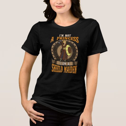 Ik ben geen prinses, ik ben een Shield Maiden Figh Tri-Blend Shirt (Voorkant)