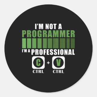 Ik ben geen programmeur die computerprogrammeur is ronde sticker