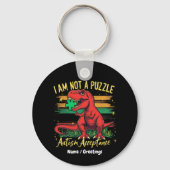 Ik Ben Geen Puzzel Omarm Autisme Acceptatie Sleutelhanger (Voorkant)